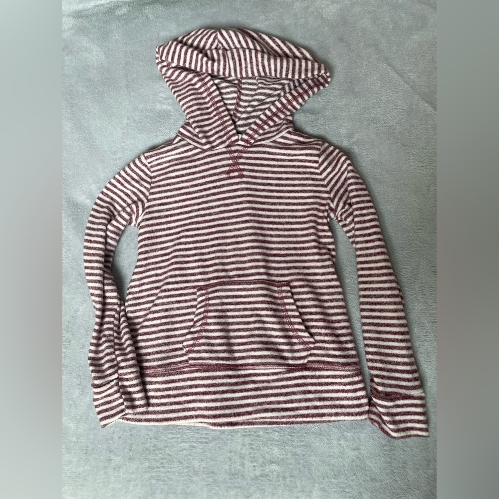 NINE1EIGHT Striped Fleece Hoodie